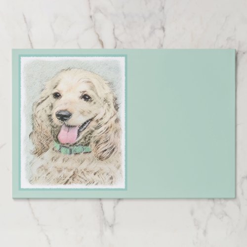 Cocker Spaniel Buff Painting _ Original Dog Art Paper Pad