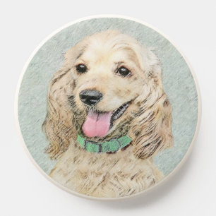 Cocker Spaniel Buff Painting - Original Dog Art PopSocket