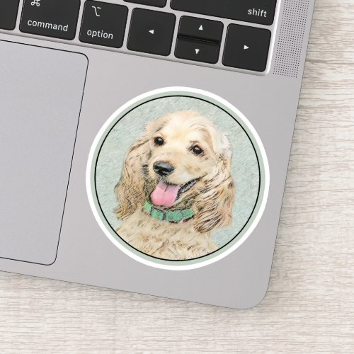 Cocker Spaniel Buff Painting _ Original Dog Art Sticker