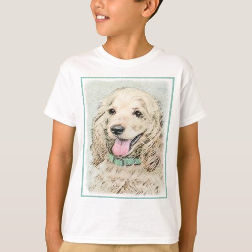 Cocker Spaniel Buff Painting _ Original Dog Art T_Shirt