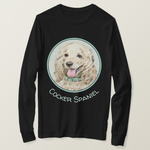 Cocker Spaniel Buff Painting _ Original Dog Art T_Shirt