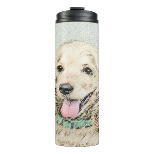 Cocker Spaniel Buff Painting _ Original Dog Art Thermal Tumbler