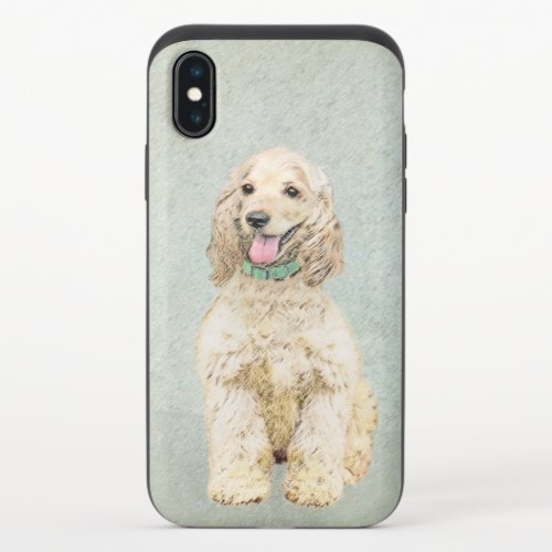 Cocker Spaniel Buff Painting _ Original Dog Art iPhone X Slider Case