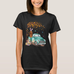 Cocker Spaniel  Bunny Truck Hunt Eggs Tree Easter  T-Shirt