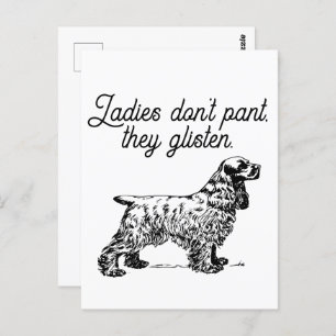 Cocker Spaniel Cartoon with Funny Pet Joke Postcard