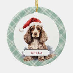 Cocker Spaniel Ceramic Circle Ornament
