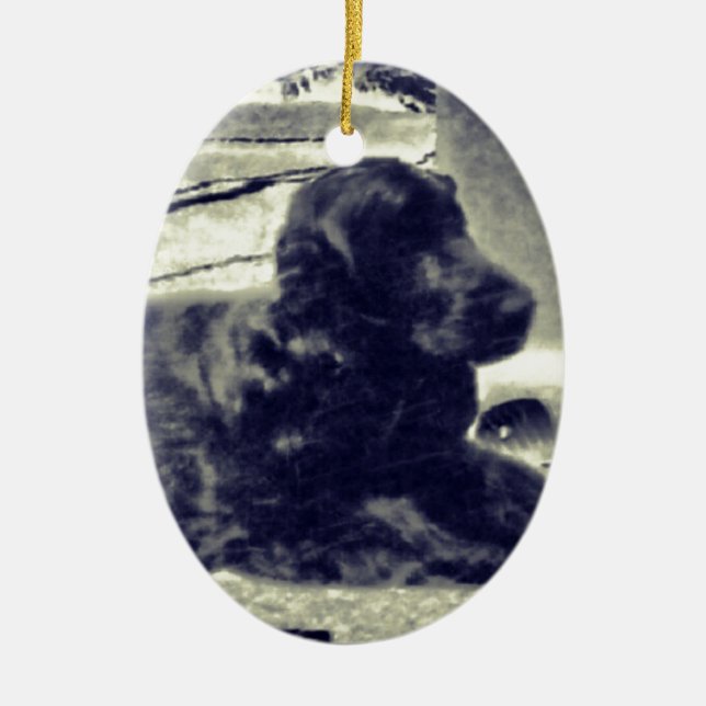 Cocker Spaniel Ceramic Ornament (Front)