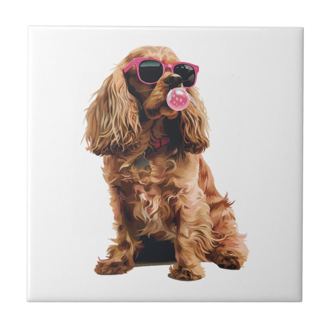 Cocker Spaniel Ceramic Tile (Front)