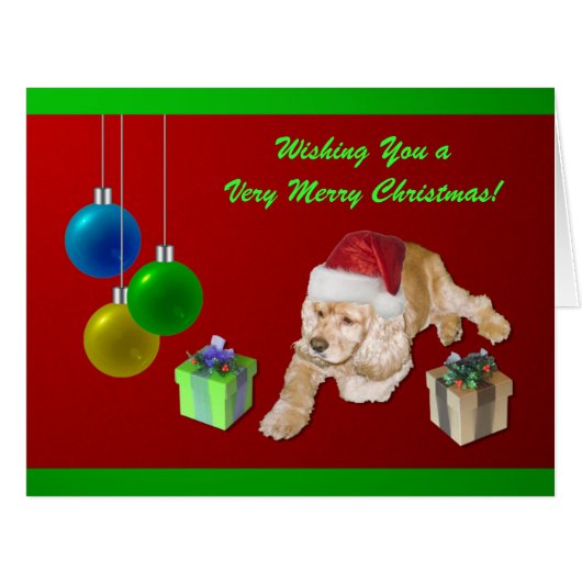 Cocker Spaniel Christmas (Front Horizontal)