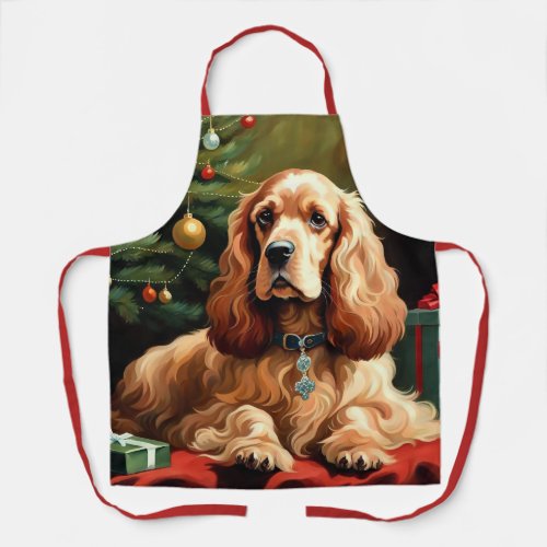 Cocker Spaniel Christmas Apron