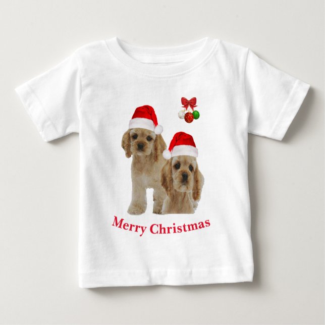 Cocker spaniel Christmas  Baby T-Shirt (Front)