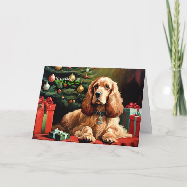 Cocker Spaniel Christmas Card (Front)