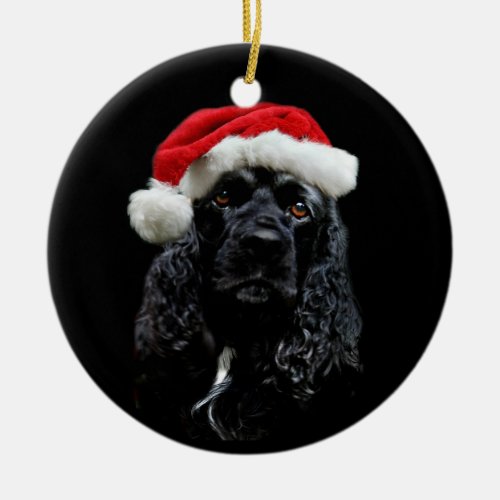 Cocker Spaniel Christmas Ceramic Ornament