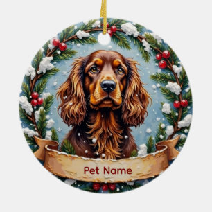 Cocker Spaniel Christmas Ceramic Ornament