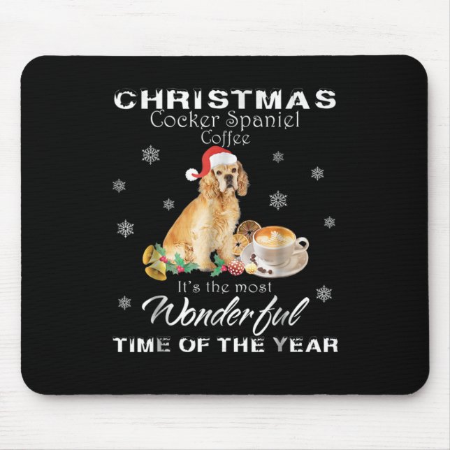 Cocker Spaniel | Christmas Cocker Spaniel Coffee Mouse Pad (Front)