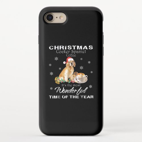 Cocker Spaniel  Christmas Cocker Spaniel Coffee iPhone 87 Slider Case