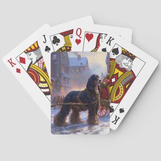 Cocker Spaniel Christmas Festive Season Poker Cards (Back)