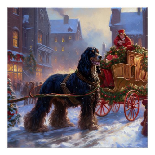 Cocker Spaniel Christmas Festive Season Poster