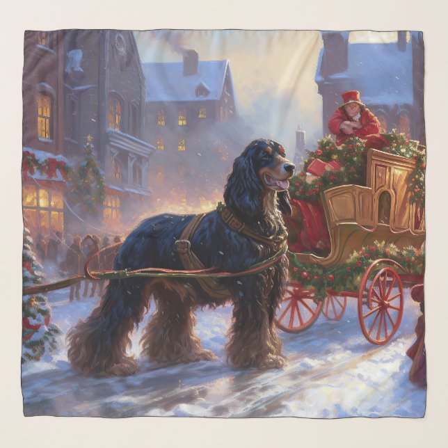 Cocker Spaniel Christmas Festive Season Scarf (Front)
