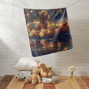 Cocker Spaniel Christmas Festive Voyage Baby Blanket