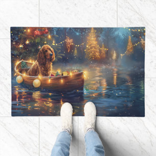 Cocker Spaniel Christmas Festive Voyage Doormat