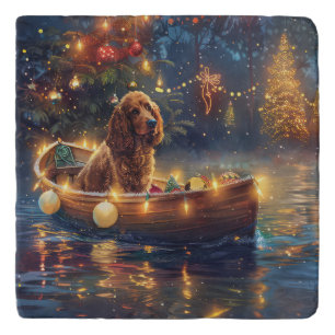 Cocker Spaniel Christmas Festive Voyage Trivet