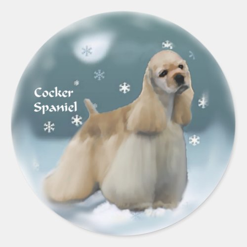 Cocker Spaniel Christmas Gifts Classic Round Sticker