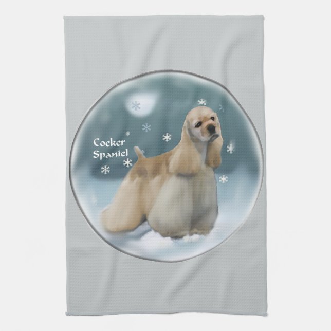 Cocker Spaniel Christmas Gifts Kitchen Towel (Vertical)