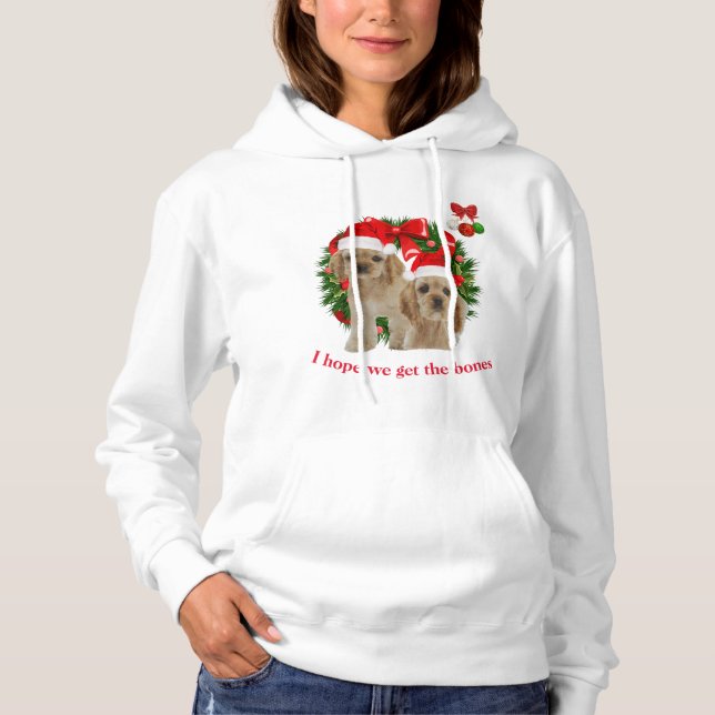 Cocker spaniel Christmas Hoodie (Front)