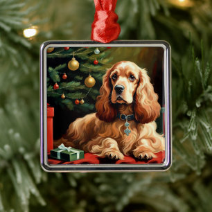 Cocker Spaniel Christmas Metal Ornament