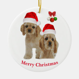 Cocker spaniel Christmas ornament