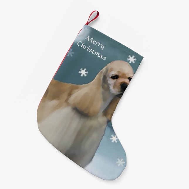 Cocker Spaniel Christmas Small Christmas Stocking (Front (Hanging))