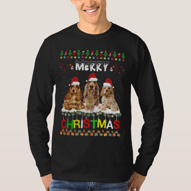 Cocker Spaniel Christmas Xmas Gift T-Shirt (Front)