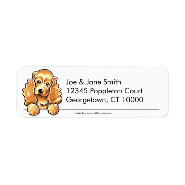 Cocker Spaniel Clean n Simple Label (Front)