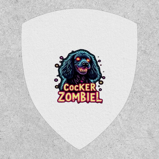 Cocker Spaniel Cockie Zombie Dog Halloween Essenti Patch (Front)