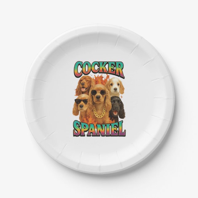 Cocker Spaniel Copy Paper Plates (Front)