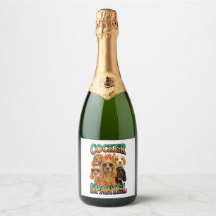 Cocker Spaniel Copy Sparkling Wine Label