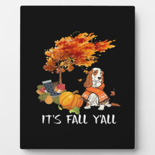 Cocker Spaniel Costume Autumn It’s Fall Y’all Plaque