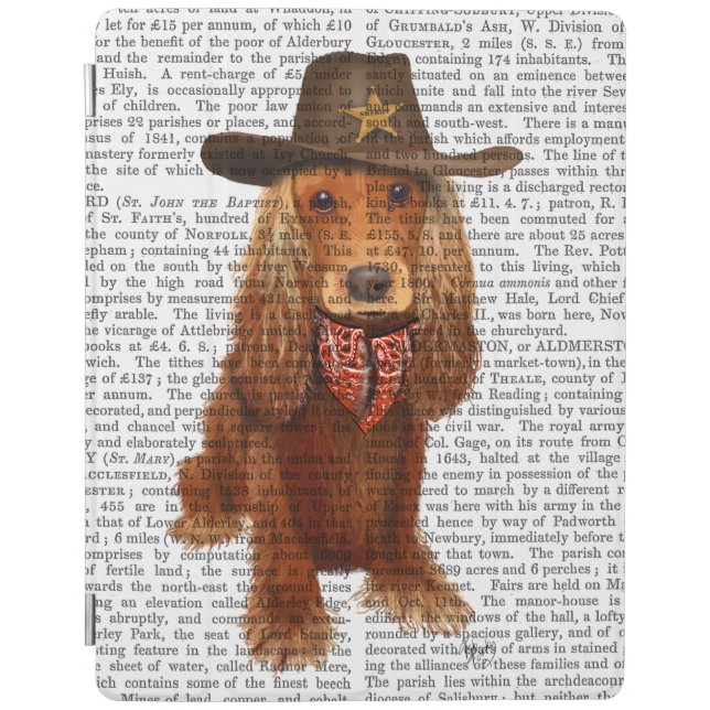 Cocker Spaniel Cowboy 2 iPad Air Cover (Front)