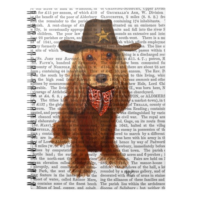 Cocker Spaniel Cowboy 2 Notebook (Front)