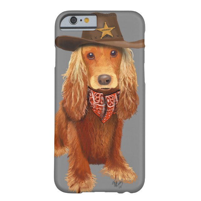 Cocker Spaniel Cowboy Case-Mate iPhone Case (Back)