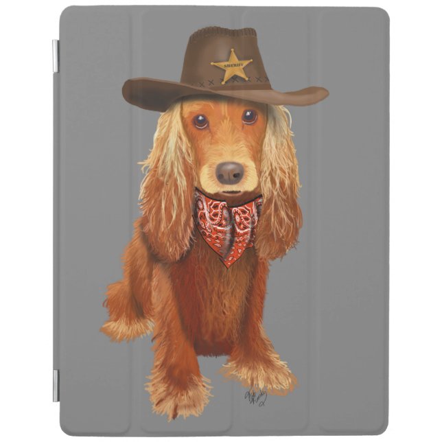 Cocker Spaniel Cowboy iPad Air Cover (Front)