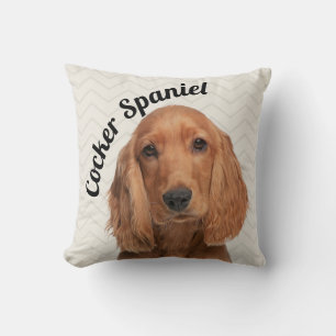 Cocker Spaniel Custom Throw Pillow