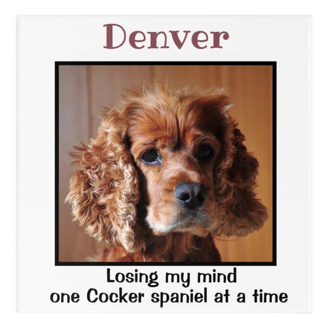 Cocker Spaniel Custom Wall Art (Front)