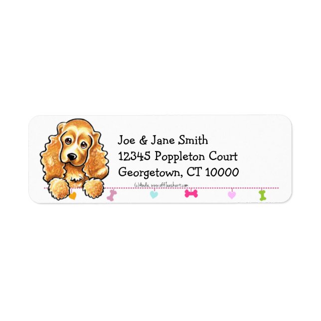 Cocker Spaniel Cute Dangles Label (Front)