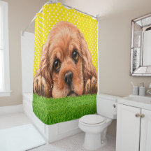Cocker Spaniel Cutie Shower Curtain
