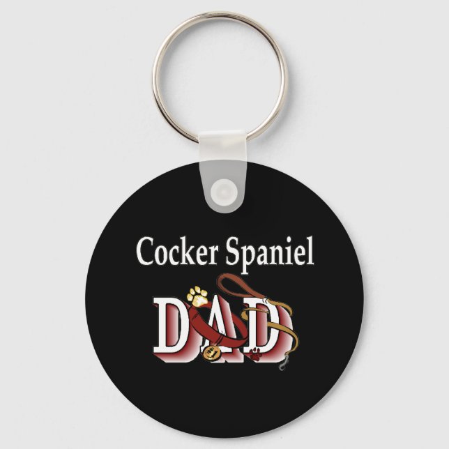 cocker spaniel dad Keychain (Front)