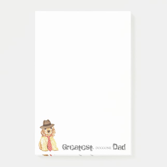 Cocker Spaniel Dad Post-it Notes (Front)
