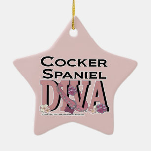 Cocker Spaniel DIVA Ceramic Ornament