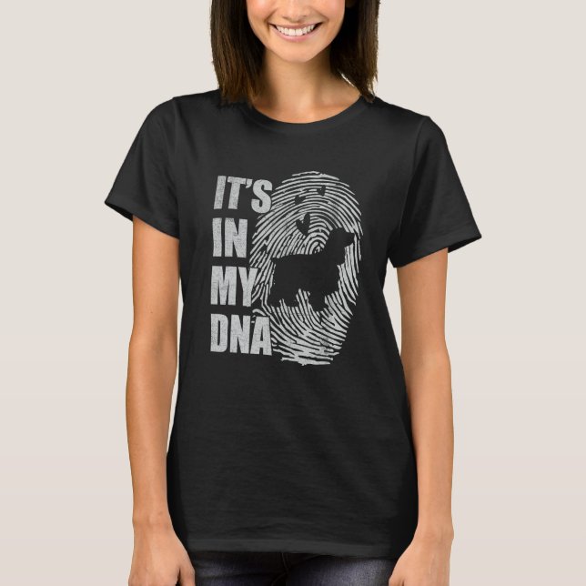 Cocker Spaniel DNA Dog Mom Dad Dog T-Shirt (Front)